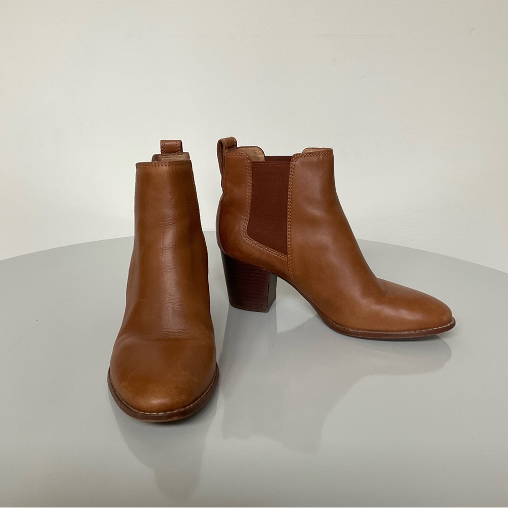 Madewell Regan Bootie Leather English Saddle. Size 7.5 - Picture 2 of 10